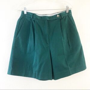 Talbots pleaded high waisted Green shorts 14P